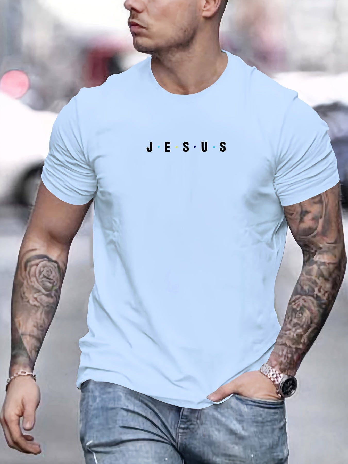 Jesus Minimalist Print Men's T-Shirt
