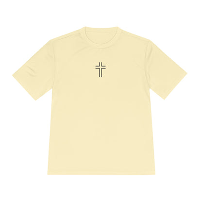 Minimalist | Unisex Moisture Wicking Tee with Cross Design