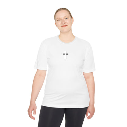 Minimalist | Unisex Moisture Wicking Tee with Cross Design