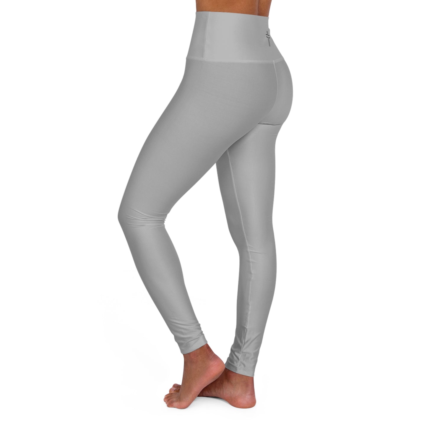 Minimalist | Muted High Waisted Fitness Leggings with Cross Design - Perfect for Faith & Fitness