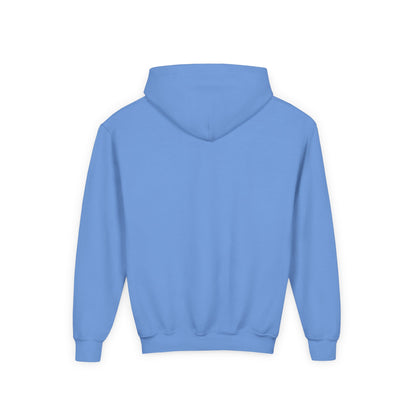 Minimalist | Muted Youth Heavy Blend Hooded Sweatshirt - Faithful Style with Inspirational Cross Design