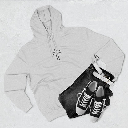 Minimalist | Unisex Fleece Hoodie with Cross Design