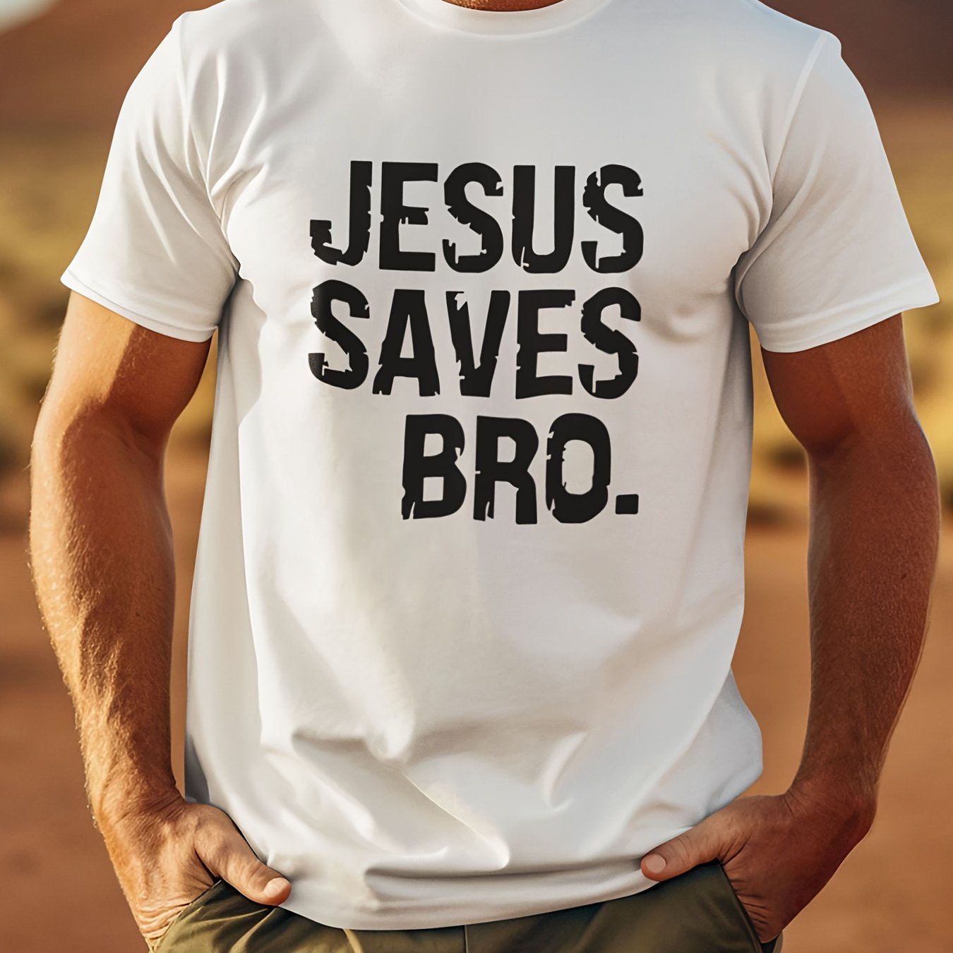 JESUS SAVES BRO Men's Short-sleeved T-shirt