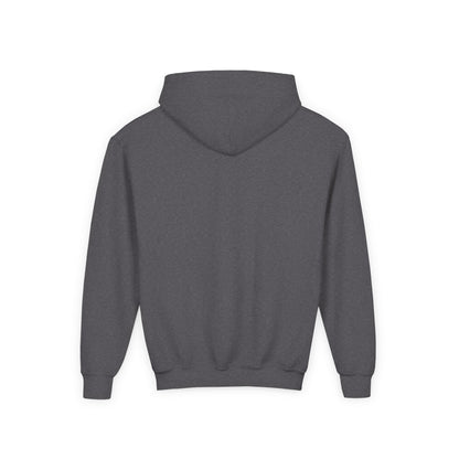 Minimalist | Muted Youth Heavy Blend Hooded Sweatshirt - Faithful Style with Inspirational Cross Design