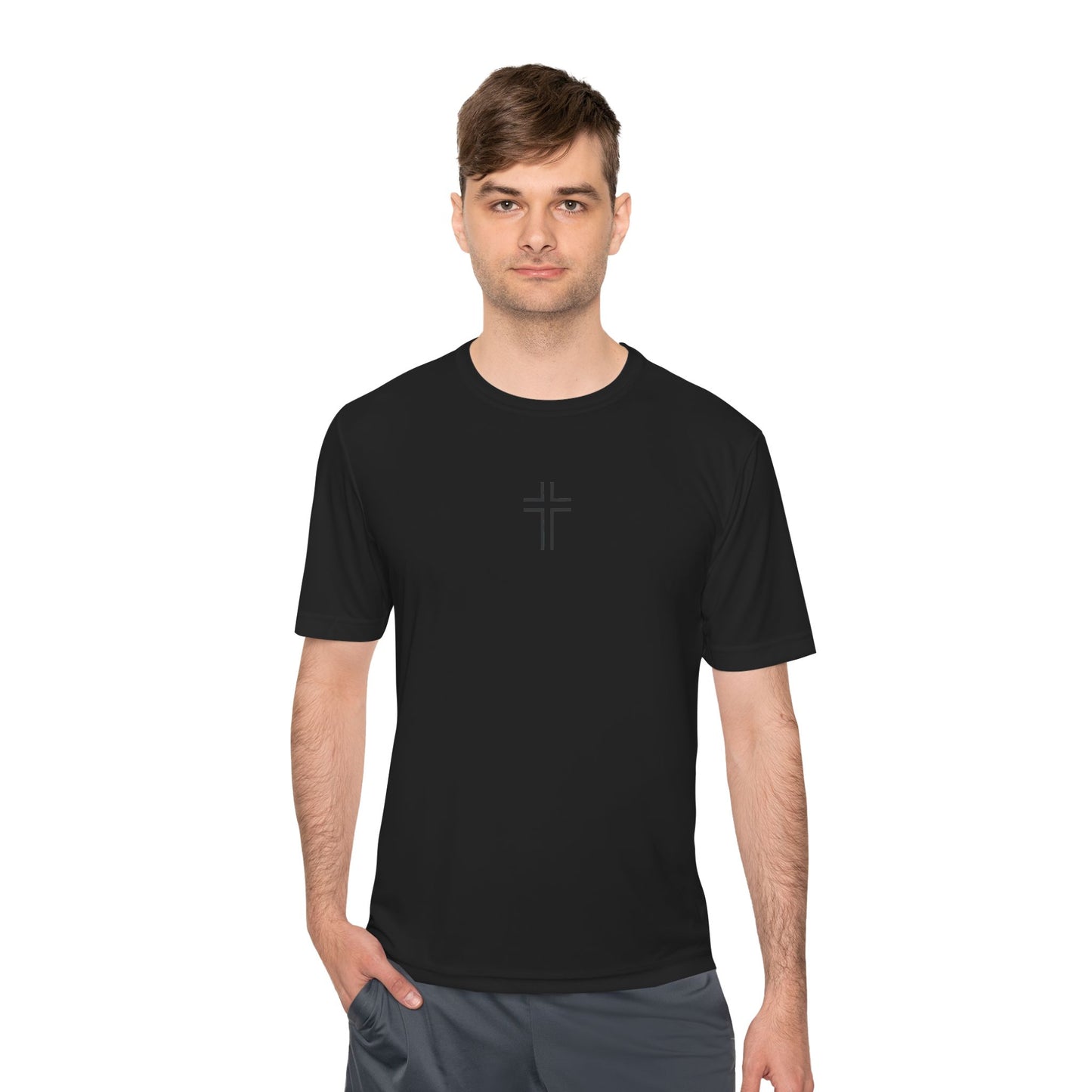 Minimalist | Unisex Moisture Wicking Tee with Cross Design