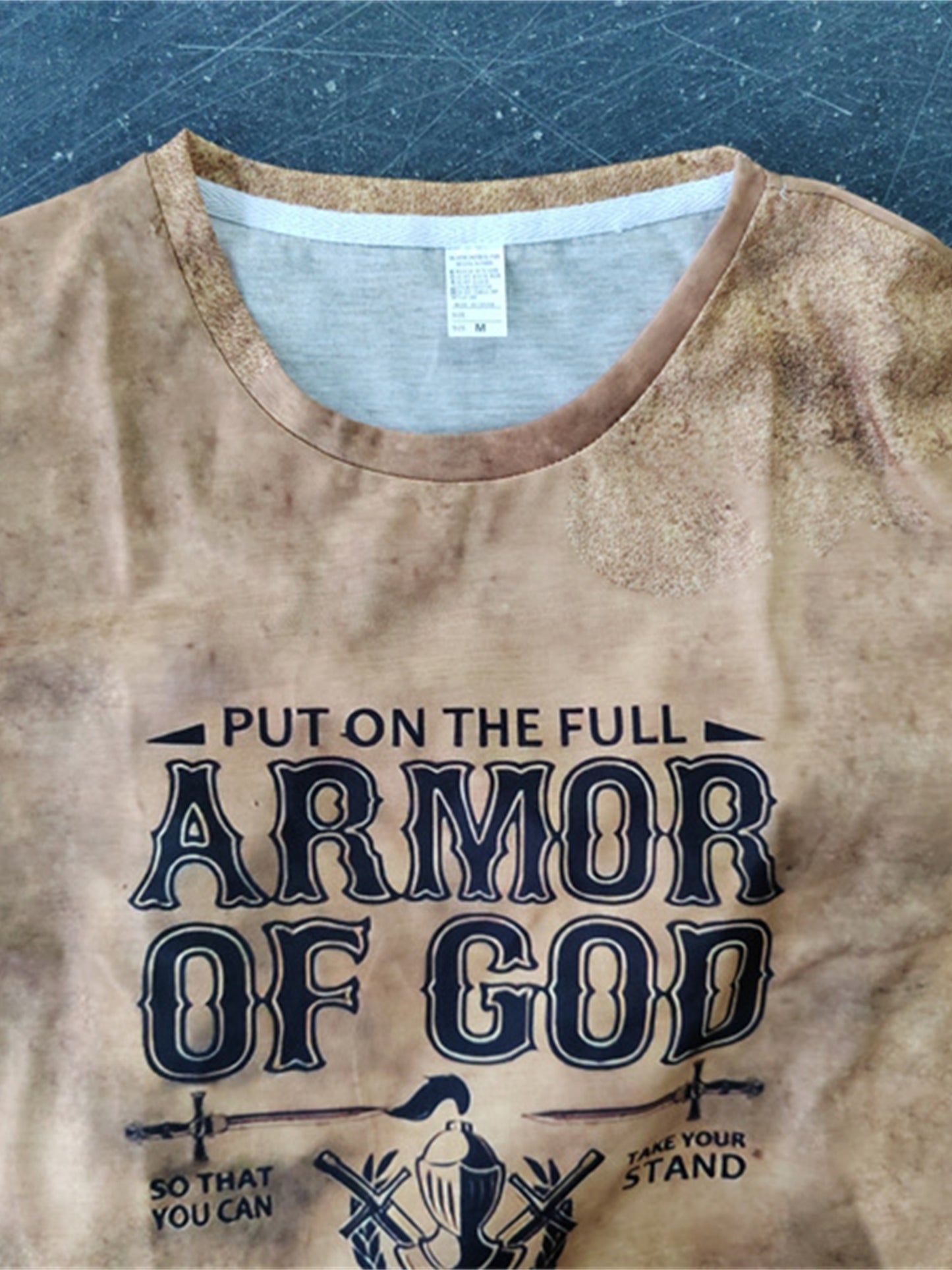 Men's Distressed Armor of God Graphic Tee