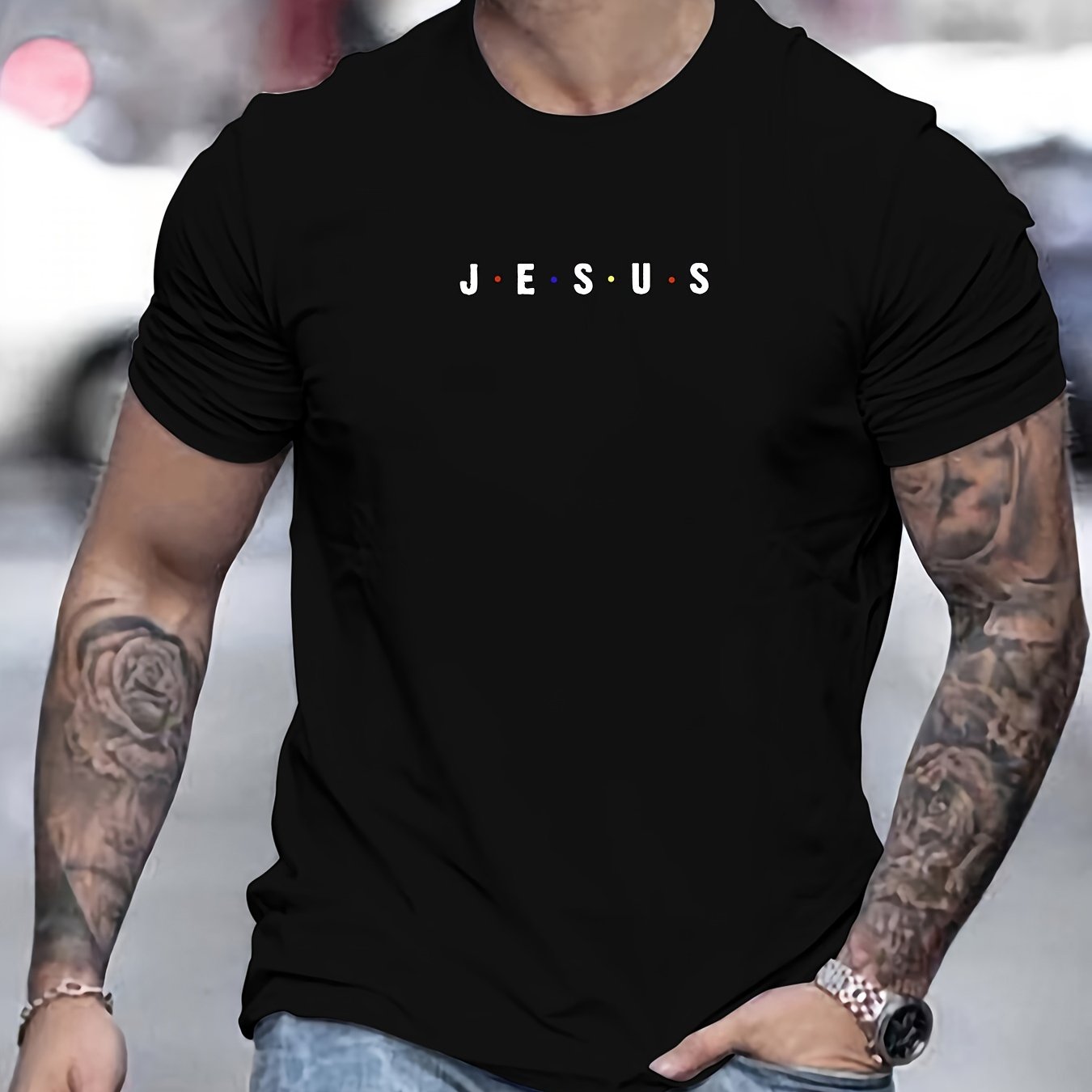 Jesus Minimalist Print Men's T-Shirt