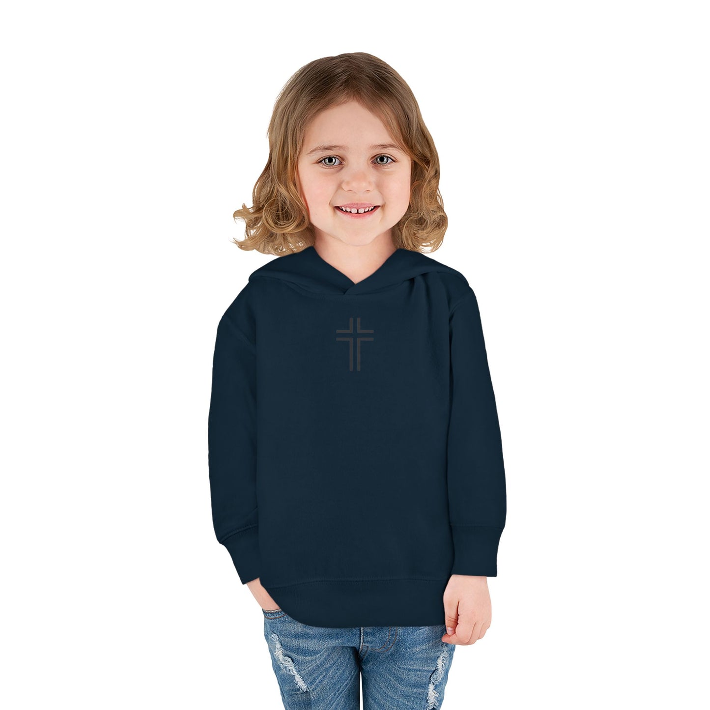 Minimalist | Toddler Fleece Hoodie with Cross Design
