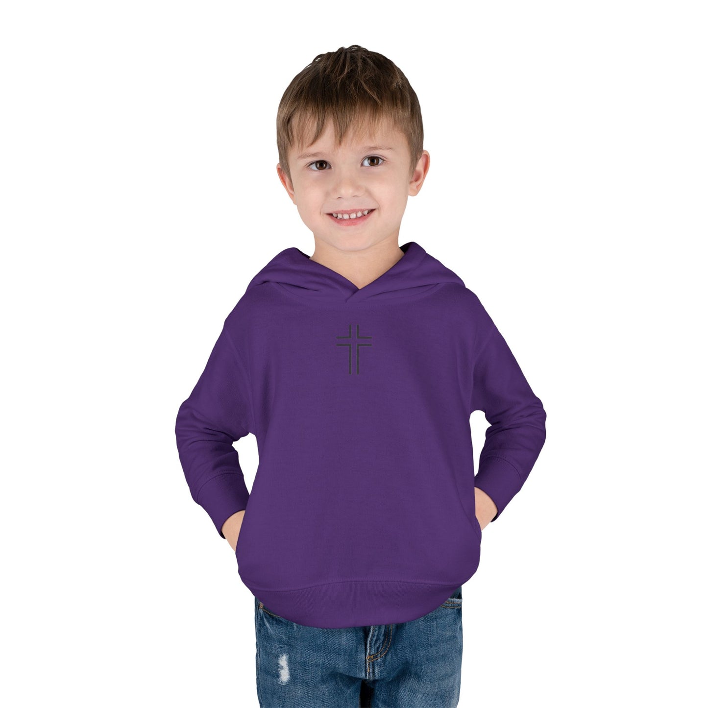 Minimalist | Toddler Fleece Hoodie with Cross Design