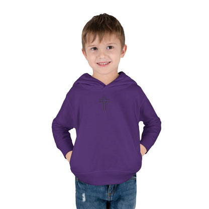 Minimalist | Toddler Fleece Hoodie with Cross Design