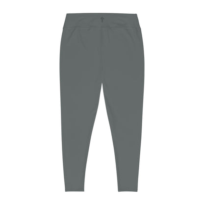 Minimalist | Muted Plus Size High Waisted Fitness Leggings with Cross Design - Perfect for Faith & Fitness
