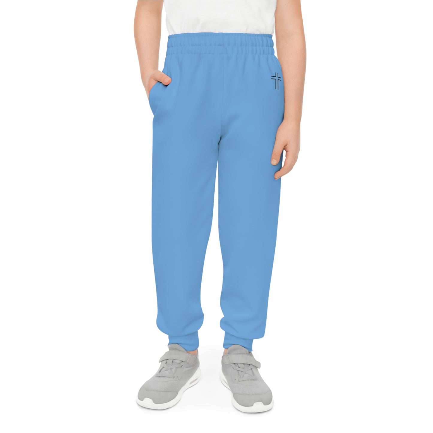 Minimalist | Color Youth Joggers with Inspirational Cross Design - Comfortable & Stylish Activewear for Kids