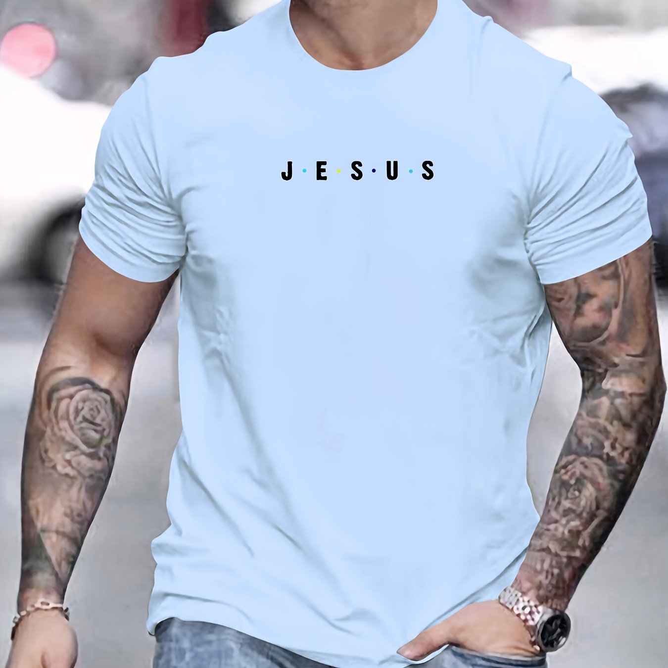 Jesus Minimalist Print Men's T-Shirt