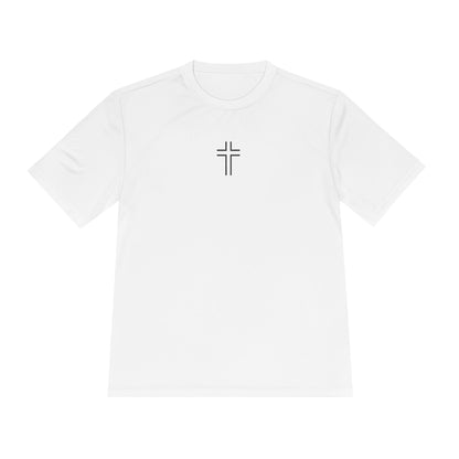 Minimalist | Unisex Moisture Wicking Tee with Cross Design
