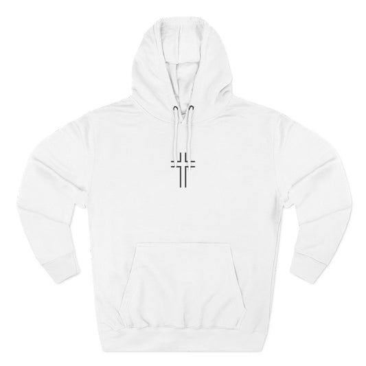 Minimalist | Unisex Fleece Hoodie with Cross Design