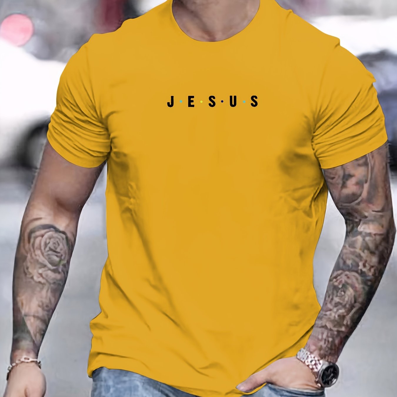 Jesus Minimalist Print Men's T-Shirt
