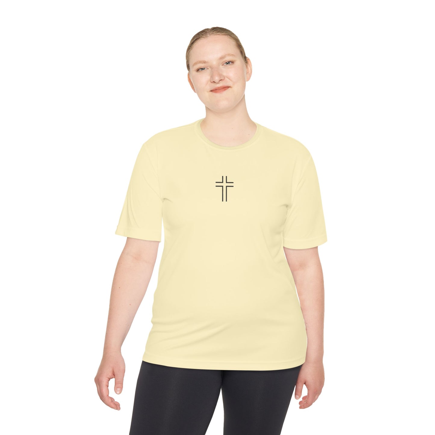 Minimalist | Unisex Moisture Wicking Tee with Cross Design