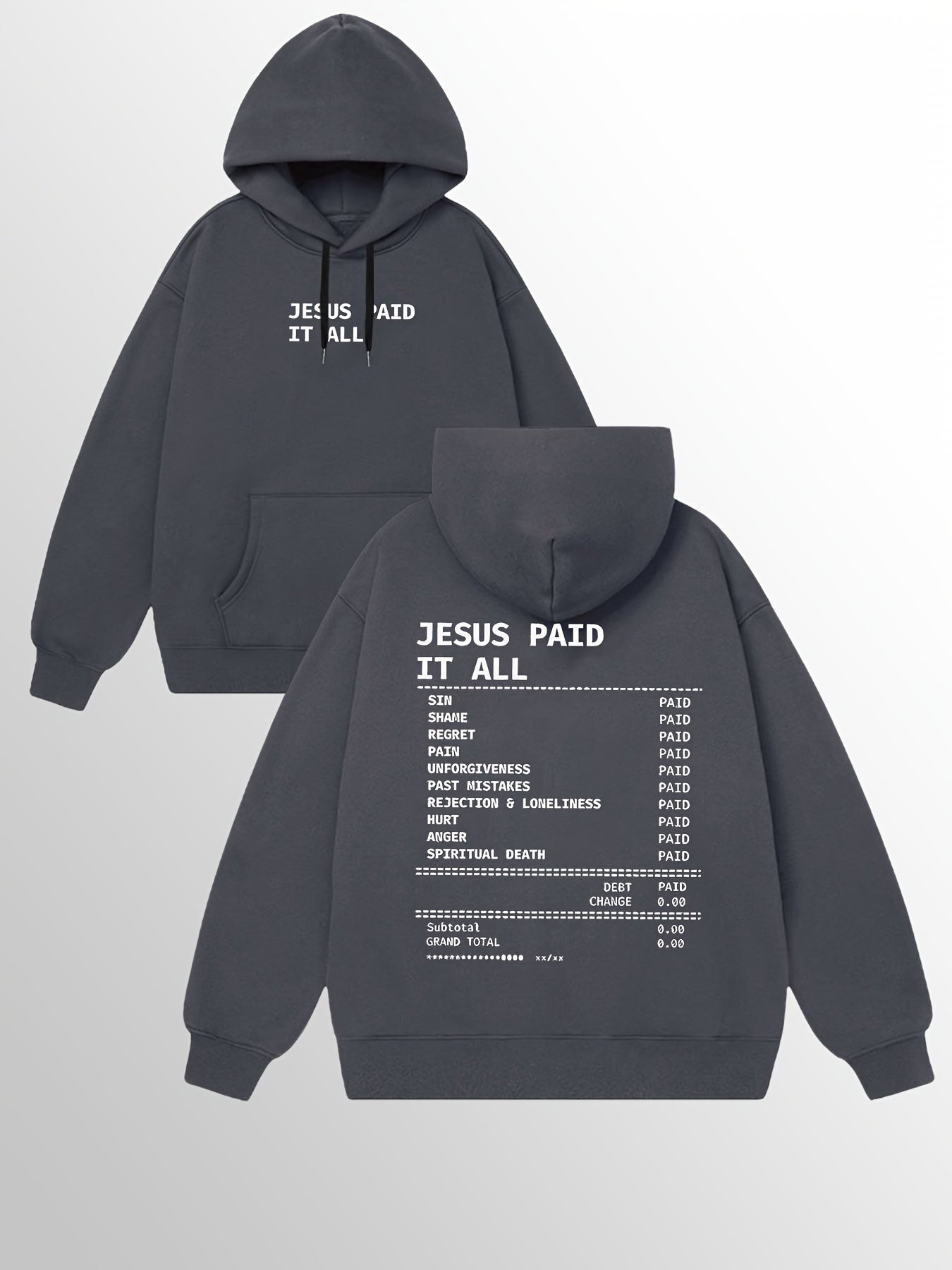 JESUS PAID IT ALL Men's Fleece Hoodie