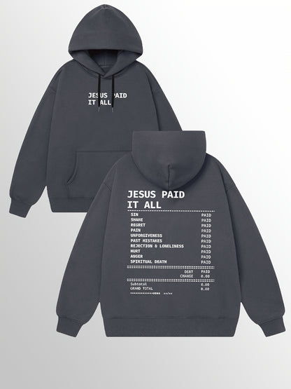 JESUS PAID IT ALL Men's Fleece Hoodie