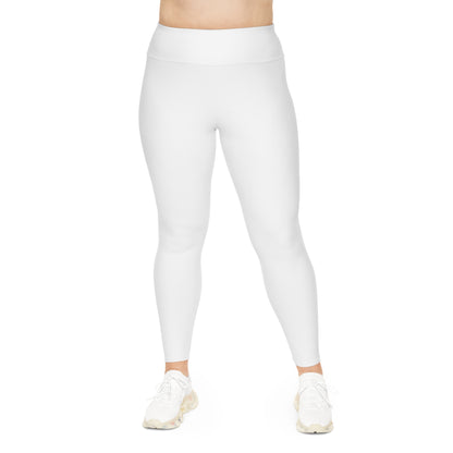 Minimalist | Muted Plus Size High Waisted Fitness Leggings with Cross Design - Perfect for Faith & Fitness