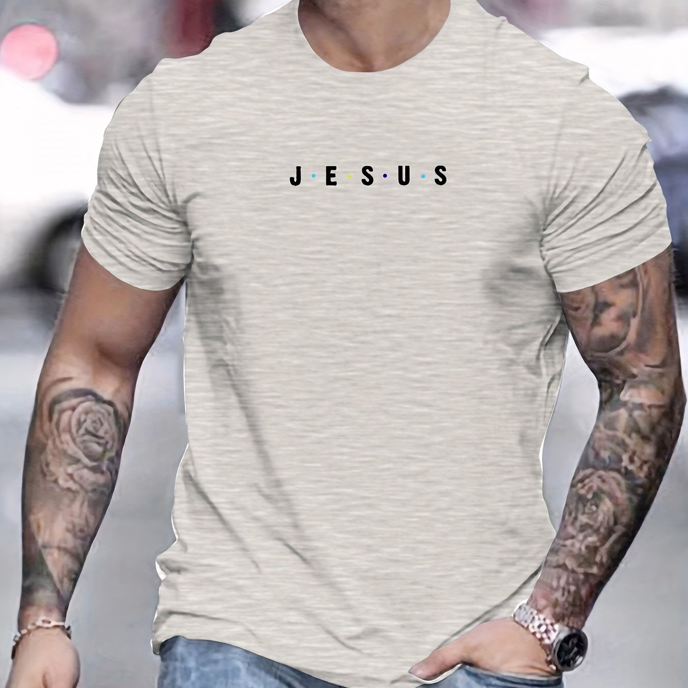 Jesus Minimalist Print Men's T-Shirt
