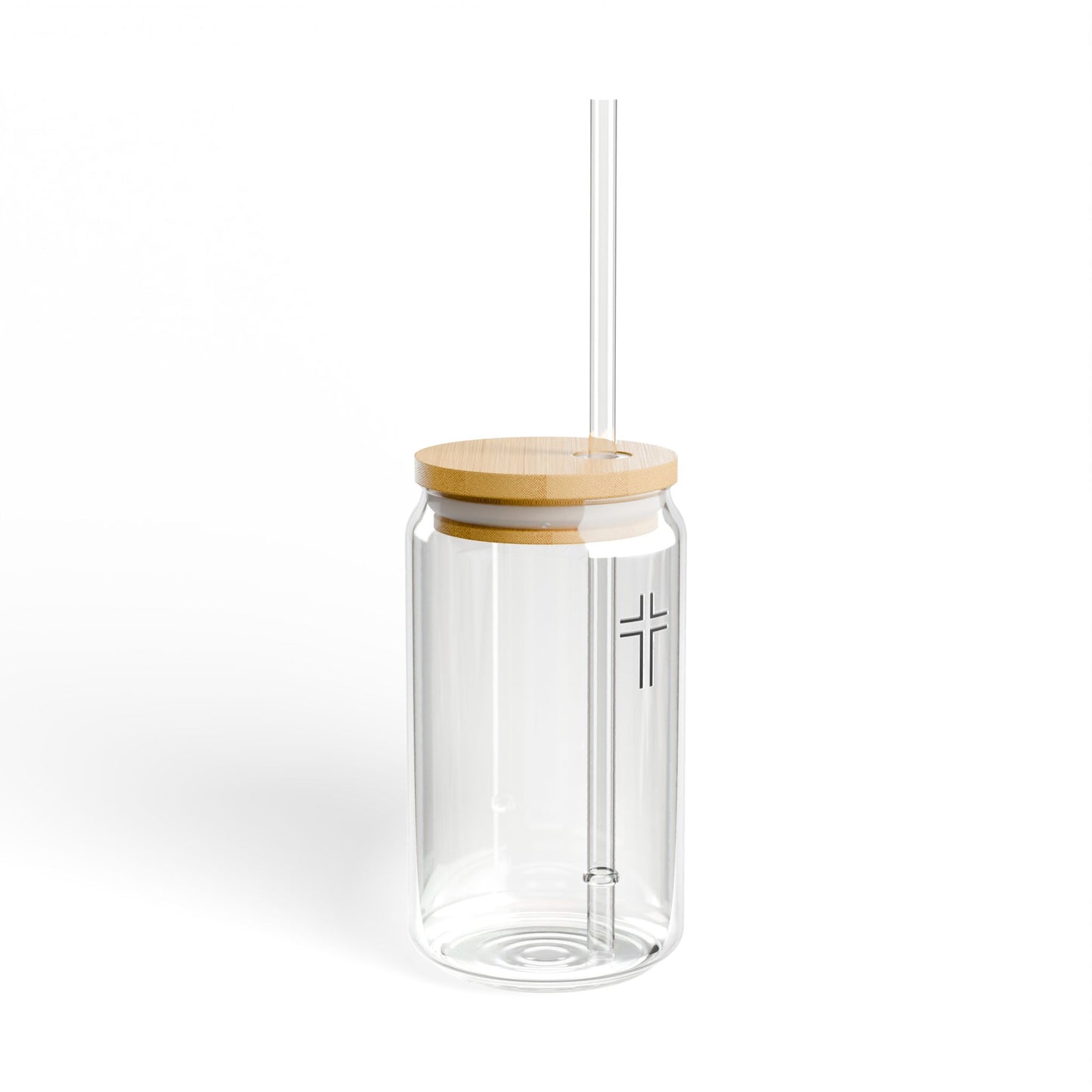Minimalist | 16oz Sipper Glass with Cross Design