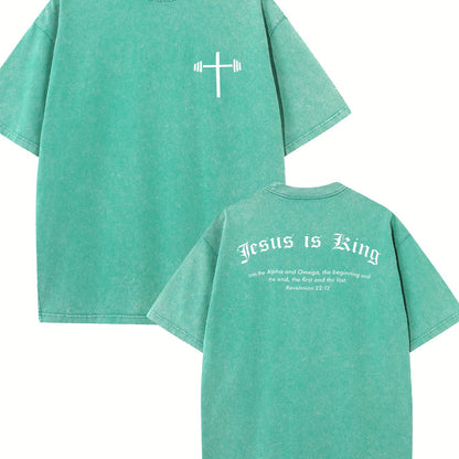 Jesus is King Alpha and Omega Men's T-shirt