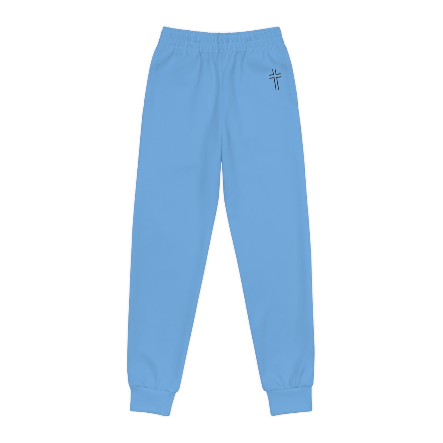 Minimalist | Color Youth Joggers with Inspirational Cross Design - Comfortable & Stylish Activewear for Kids
