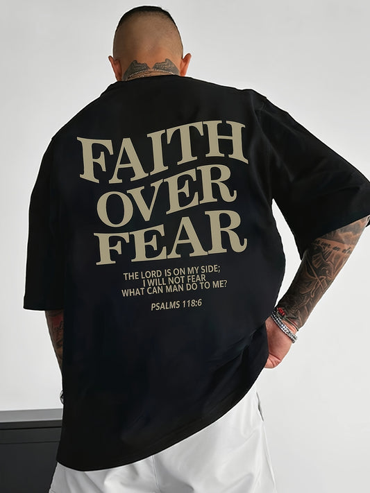 FAITH OVER FEAR Men's Casual T-Shirt