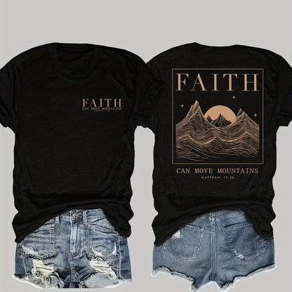 Faith Can Move Mountains Women's Graphic T-Shirt