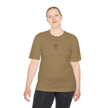 Minimalist | Unisex Moisture Wicking Tee with Cross Design
