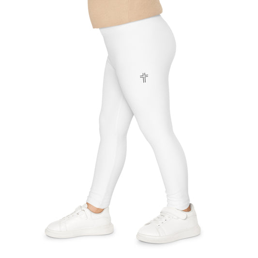 Minimalist | Muted Comfortable Girls Leggings with Cross Design