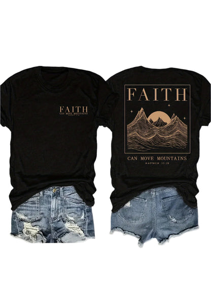 Faith Can Move Mountains Women's Graphic T-Shirt