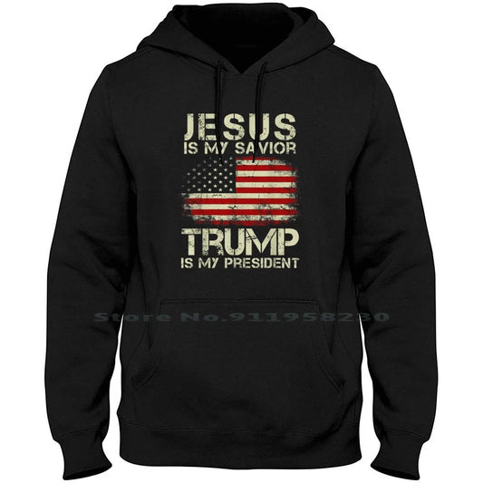 Jesus Is My Savior Trump Is My President Men's & Women's Hoodies