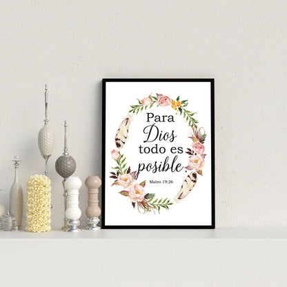 Para Dios todo es Posible Spanish Print.