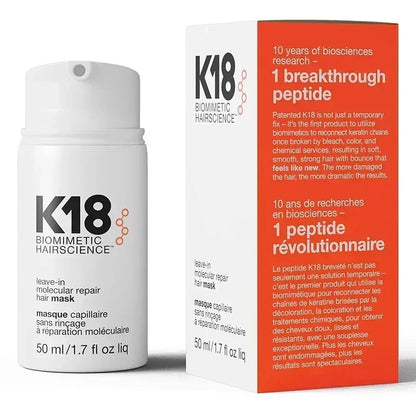 150ml K18 Leave-In Molecular Hair Mask Original Repair Molecular Hair Care Damaged Dry Frizzy 4 Minutes Treatment Moisturize