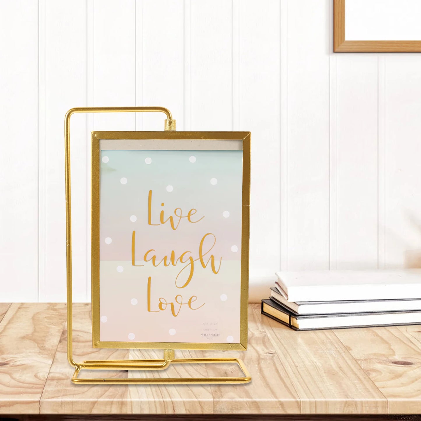 Glass Vintage Gold Desktop Photo Frame A4