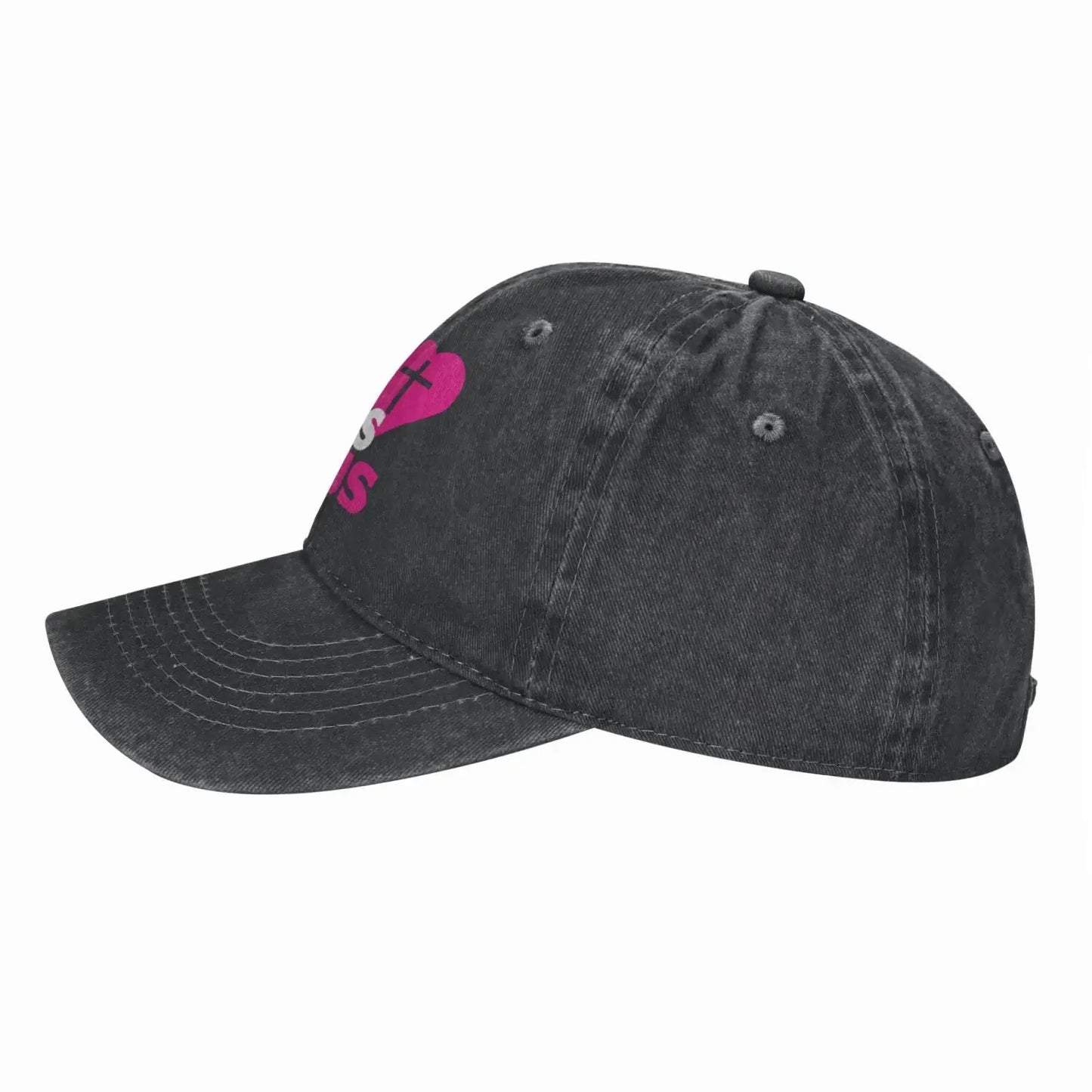 This Girl Loves Jesus Distressed Baseball Cap