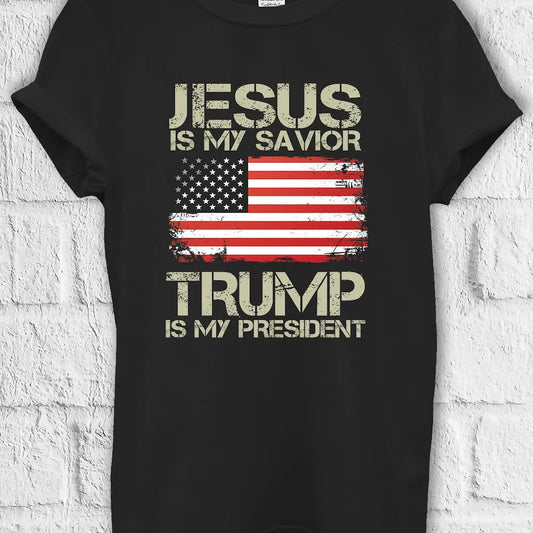 Jesus My Is Savior Trump Is My President Women's T-Shirt