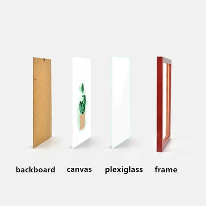 Wooden Wall Mount Frame With Mat and plexiglass.