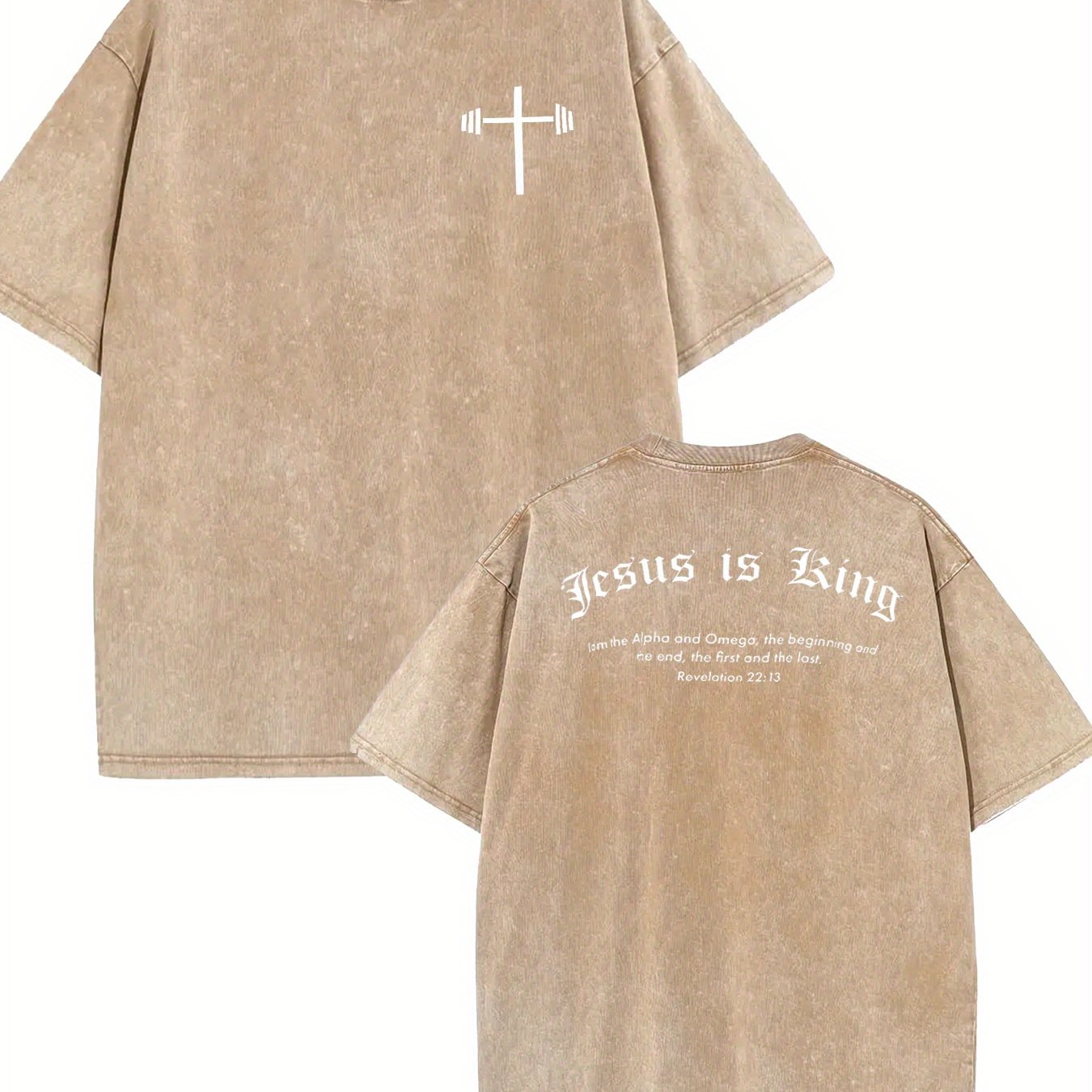 Jesus is King Alpha and Omega Men's T-shirt