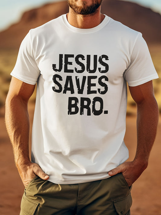 JESUS SAVES BRO Men's Short-sleeved T-shirt