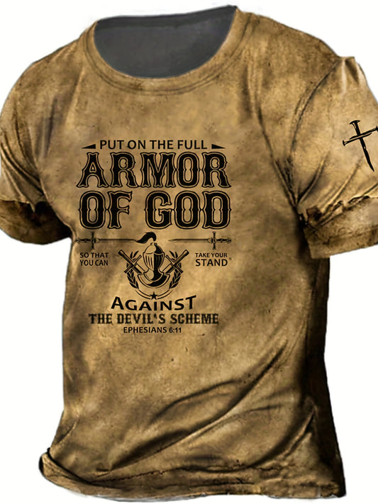 Men's Distressed Armor of God Graphic Tee