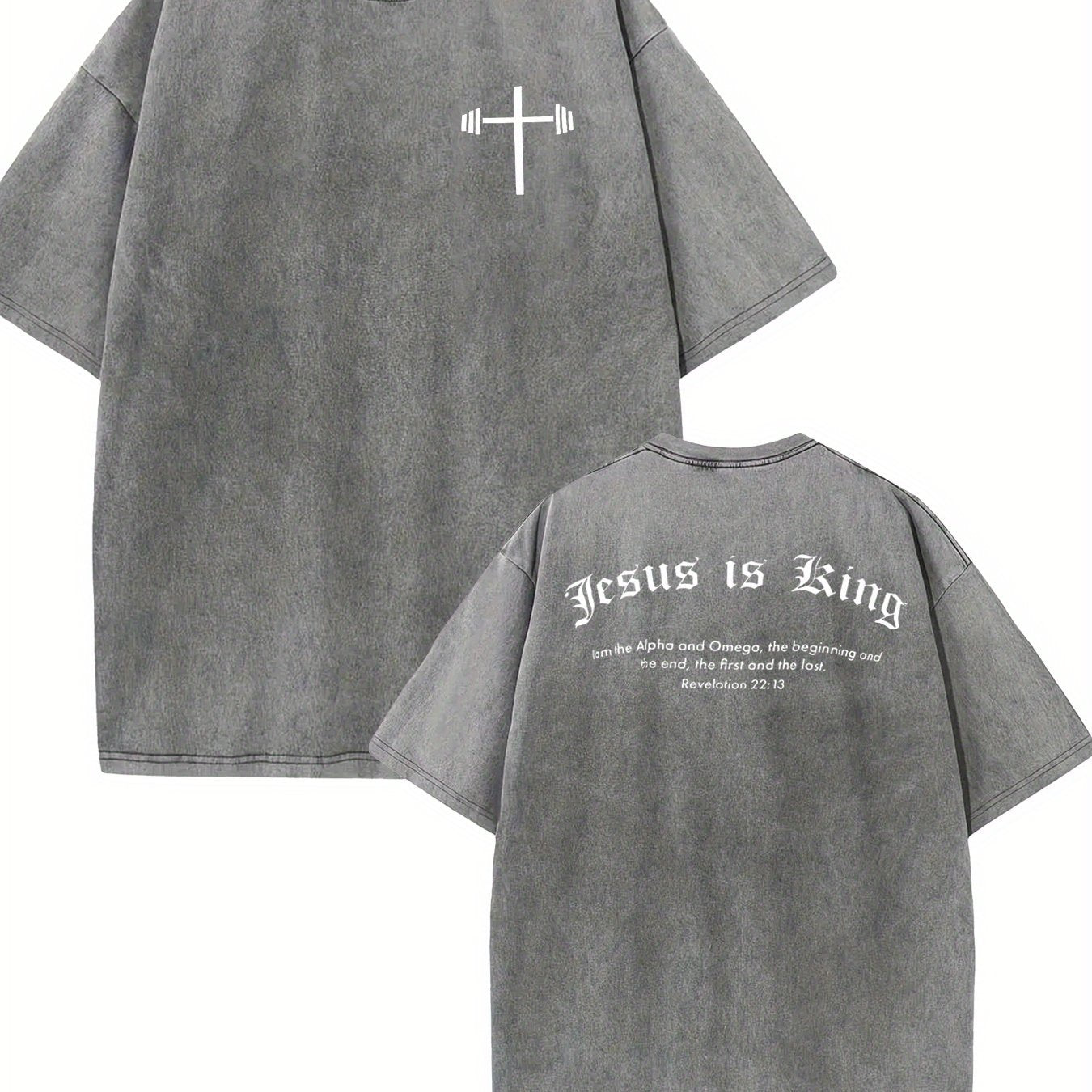 Jesus is King Alpha and Omega Men's T-shirt