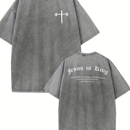 Jesus is King Alpha and Omega Men's T-shirt