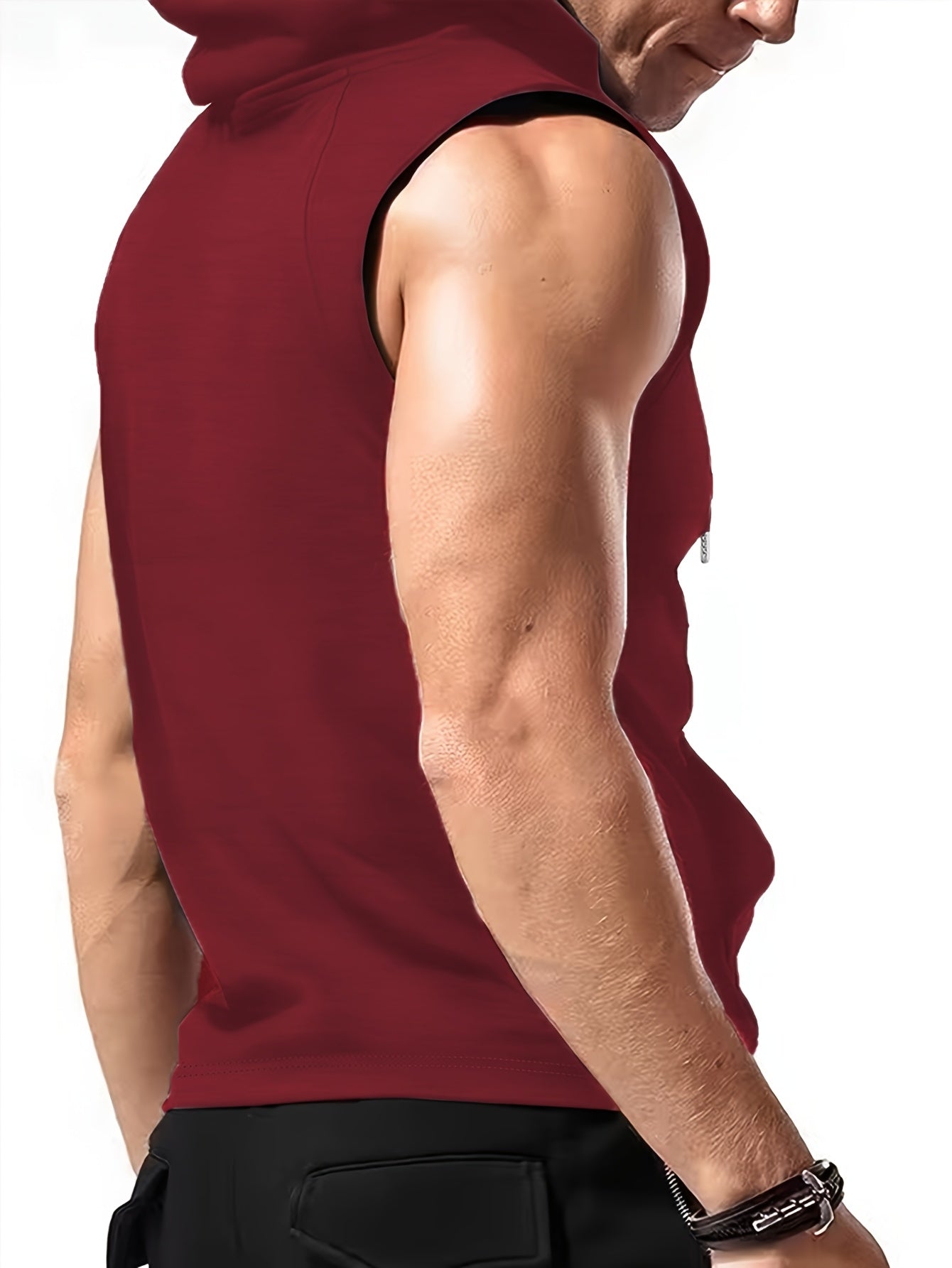 There's Power in the Name of Jesus Print Men's Sleeveless Hooded Tank Top
