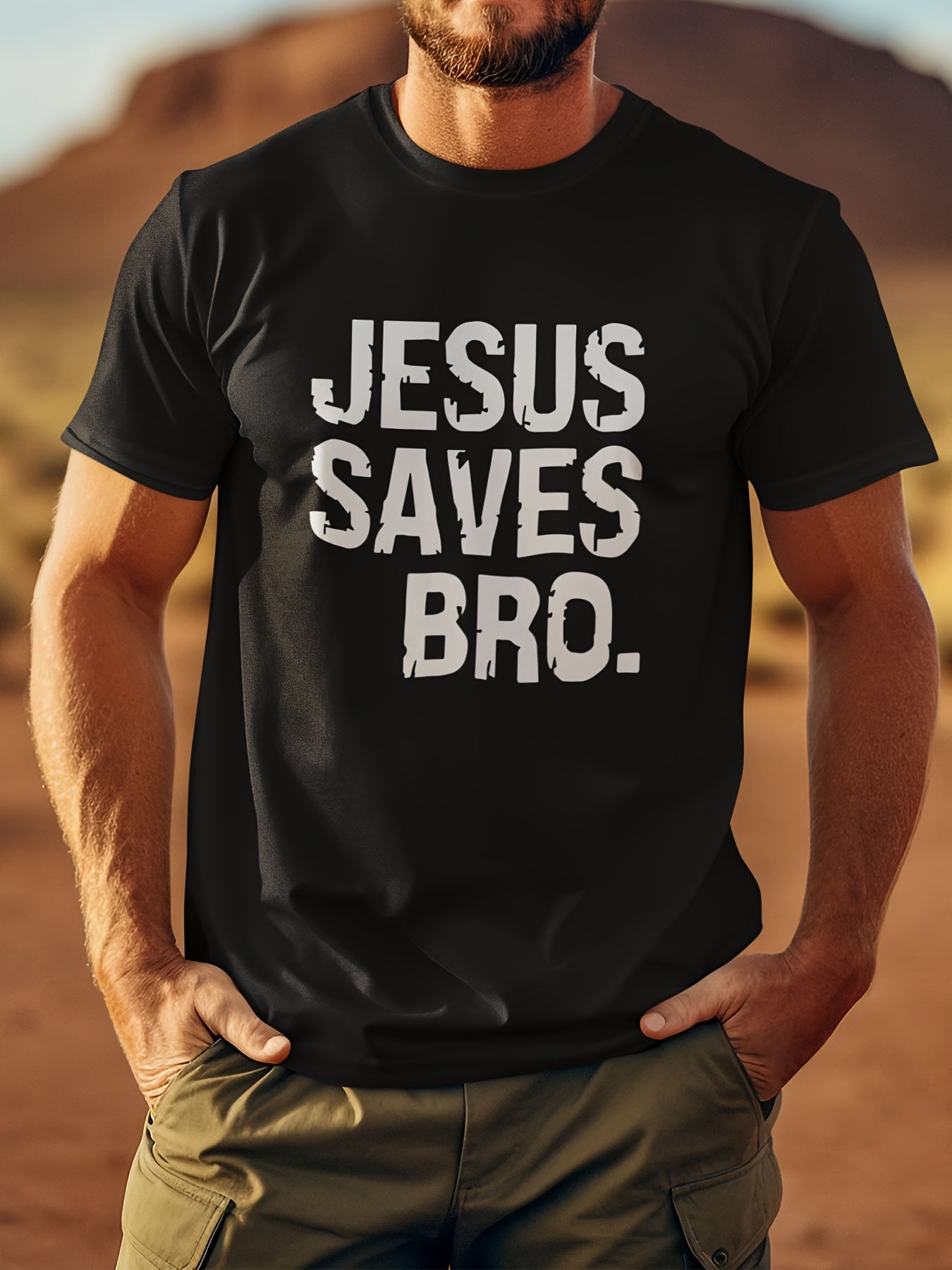 JESUS SAVES BRO Men's Short-sleeved T-shirt