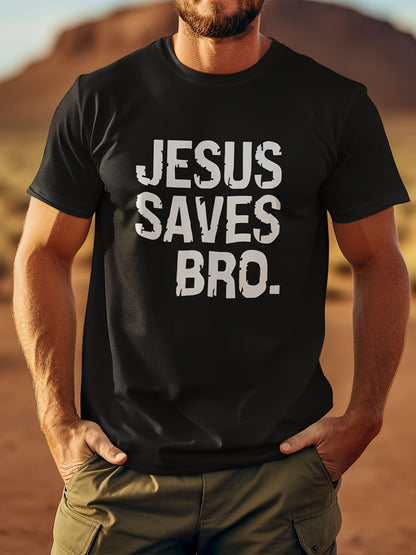 JESUS SAVES BRO Men's Short-sleeved T-shirt