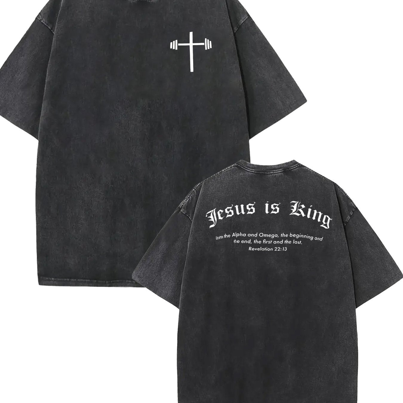 Jesus is King Alpha and Omega Men's T-shirt
