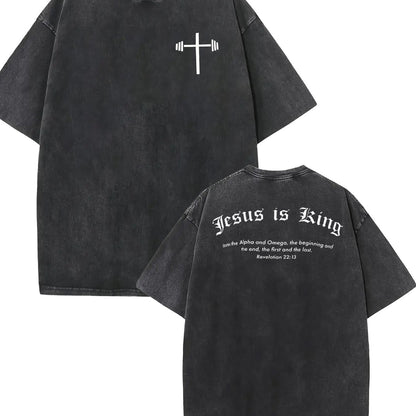 Jesus is King Alpha and Omega Men's T-shirt